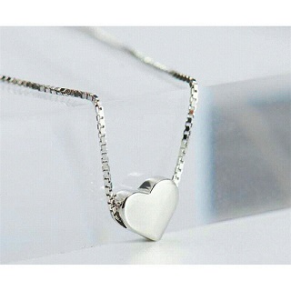 Necklace Charm Pendant Gift Cute Heart Jewellery Women 925 Sterling Silver